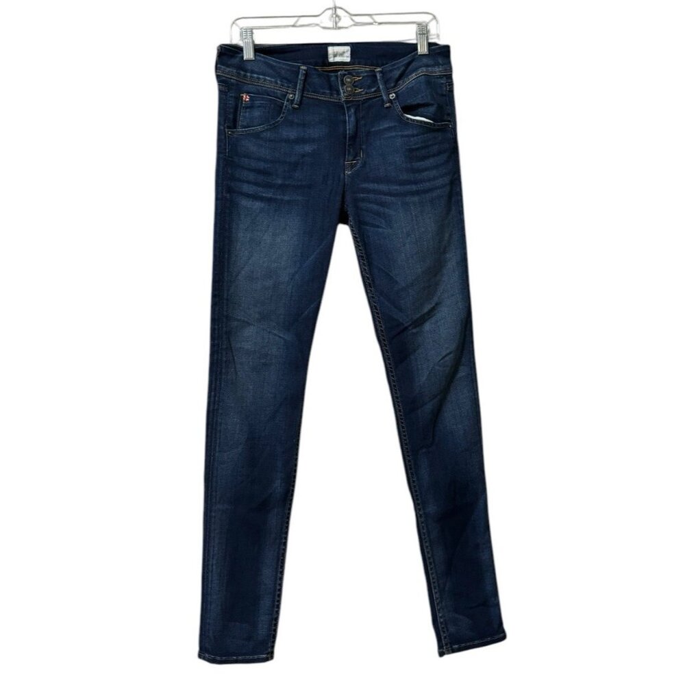Hudson Jeans Women 29 Collin Mid-Rise Skinny Leg Denim Flap Pocket Preppy Modern